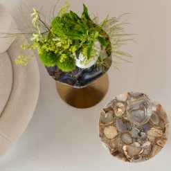 Best Bijzettafel Agate Base White 25cm Tafels|Tuinmeubelen