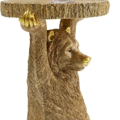 Best Bijzettafel Animal Beer Goud 35x34cm Kasten|Tafels