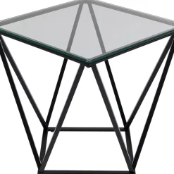 Best Bijzettafel Cristallo Zwart 50x50cm Kasten|Tafels