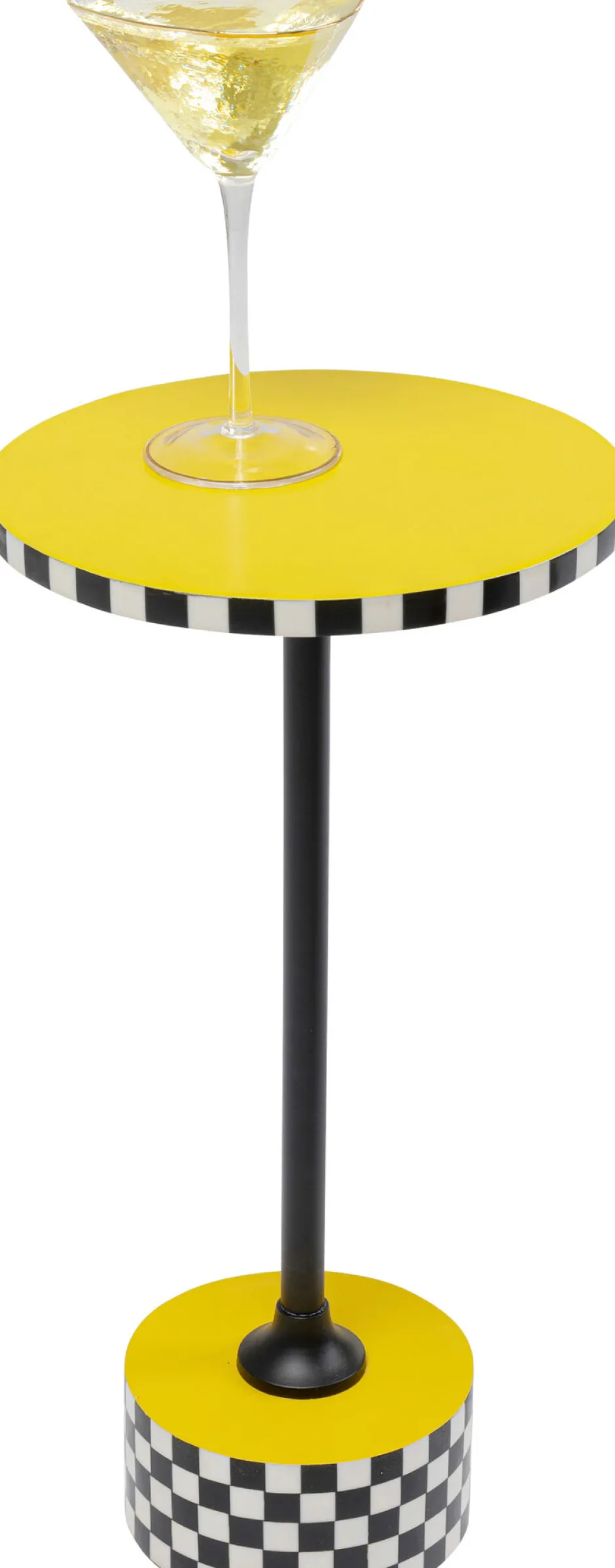 Store Bijzettafel Domero Checkers Yellow Ø25cm Kasten|Tafels