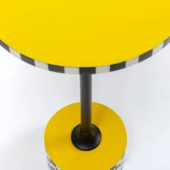 Store Bijzettafel Domero Checkers Yellow Ø25cm Kasten|Tafels