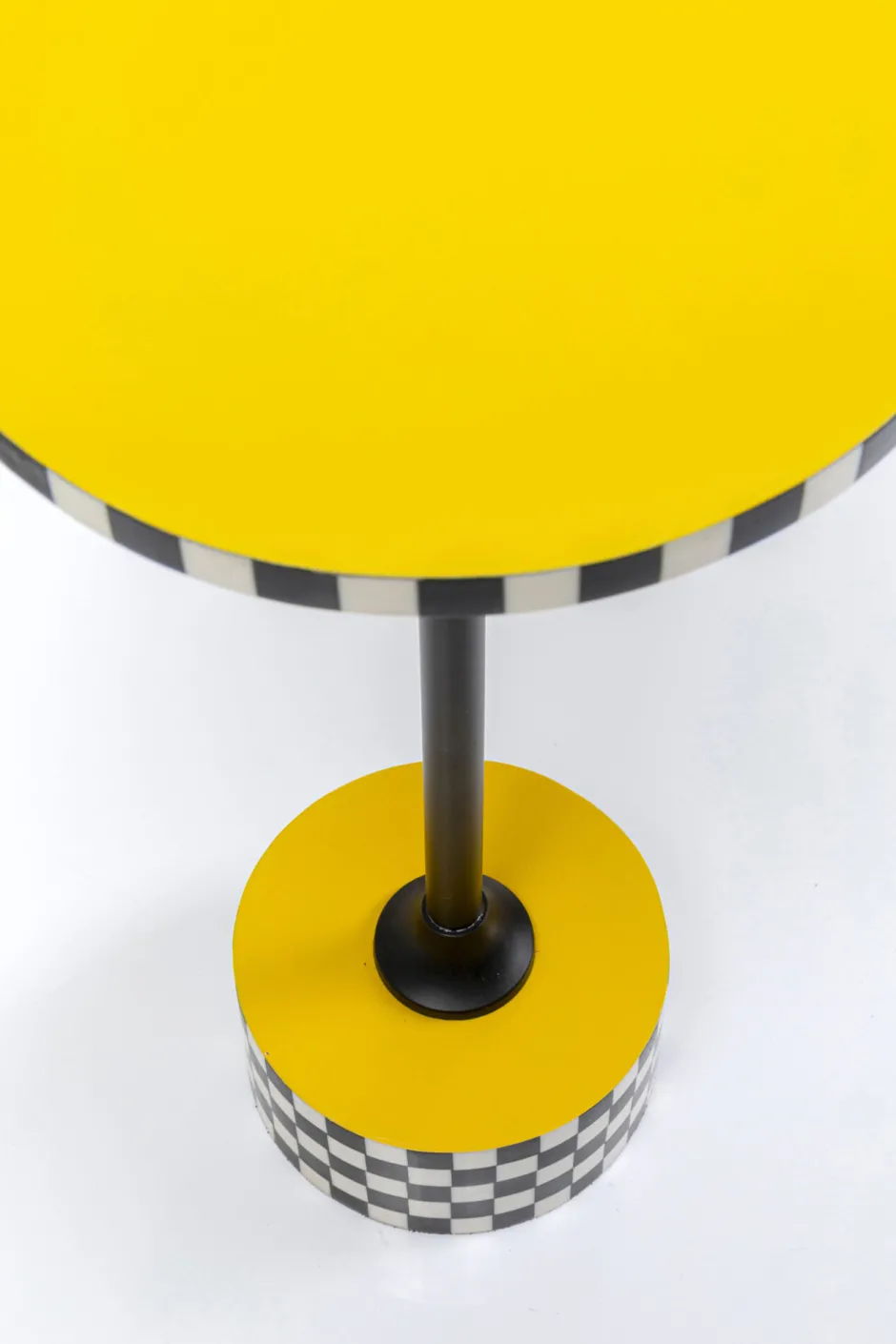 Store Bijzettafel Domero Checkers Yellow Ø25cm Kasten|Tafels