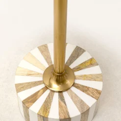 Cheap Bijzettafel Domero Cirque Gold White Ø25cm Kasten|Tafels
