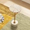 Best Bijzettafel Domero Cirque Gold White Ø40cm Kasten|Tafels