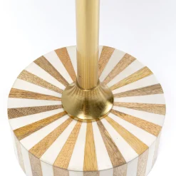 Best Bijzettafel Domero Cirque Gold White Ø40cm Kasten|Tafels