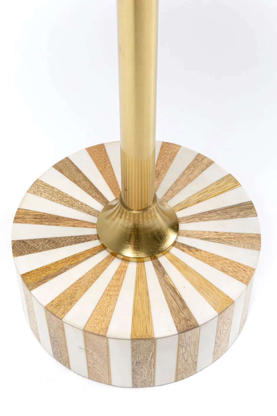 Best Bijzettafel Domero Cirque Gold White Ø40cm Kasten|Tafels