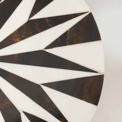Outlet Bijzettafel Domero Star Brown White Ø25cm Kasten|Tafels