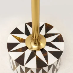 Outlet Bijzettafel Domero Star Brown White Ø25cm Kasten|Tafels