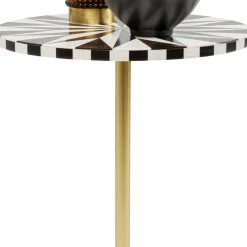 Outlet Bijzettafel Domero Star Brown White Ø40cm Kasten|Tafels