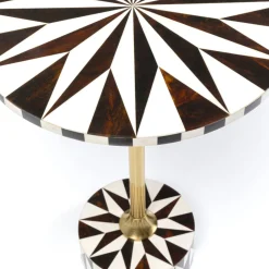 Outlet Bijzettafel Domero Star Brown White Ø40cm Kasten|Tafels