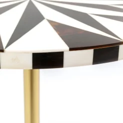 Outlet Bijzettafel Domero Star Brown White Ø40cm Kasten|Tafels