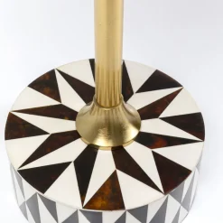 Outlet Bijzettafel Domero Star Brown White Ø40cm Kasten|Tafels