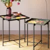 Outlet Bijzettafel Flowers Garden Square (Set Van 2) Kasten|Tafels