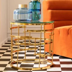Sale Bijzettafel Jupiter Goud Ø55cm Kasten|Tuinmeubelen