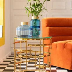Sale Bijzettafel Jupiter Goud Ø55cm Kasten|Tuinmeubelen
