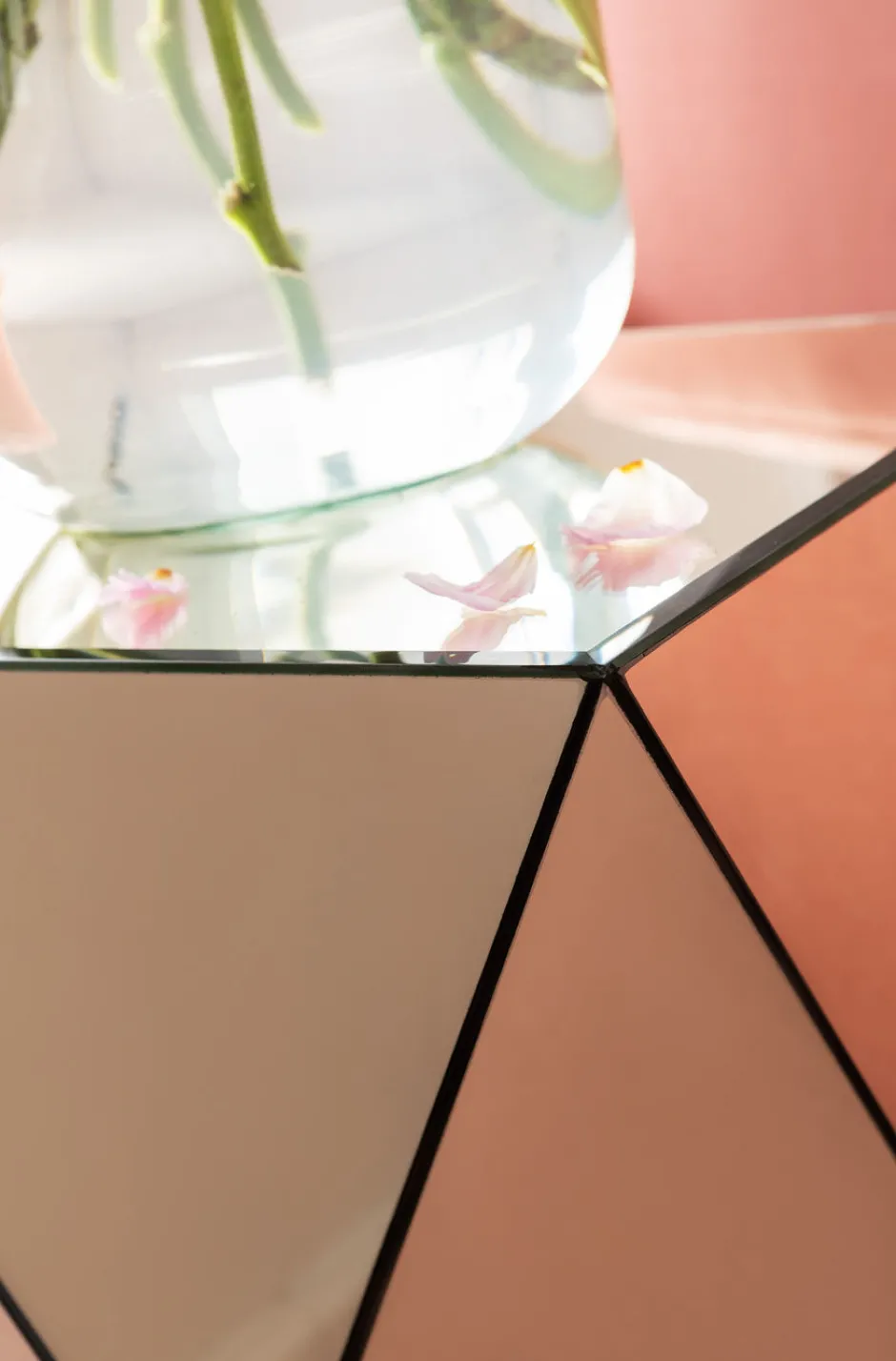 Best Bijzettafel Luxury Triangle Champagne Kasten|Tafels