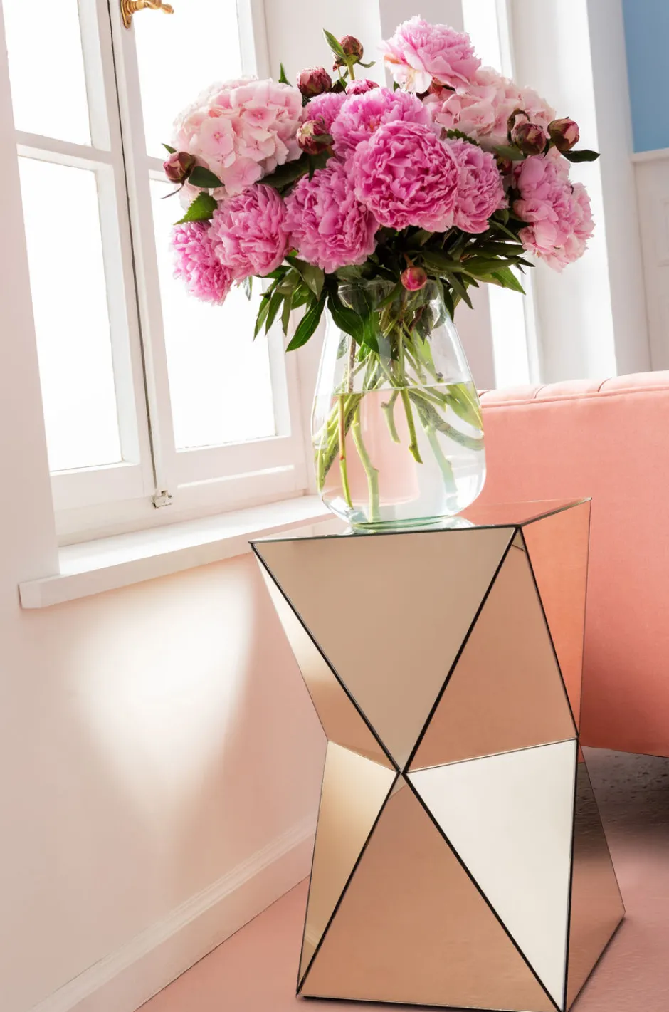 Best Bijzettafel Luxury Triangle Champagne Kasten|Tafels