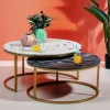 Shop Bijzettafel Mystic Rond (2-delig) Ø90cm Kasten|Tafels