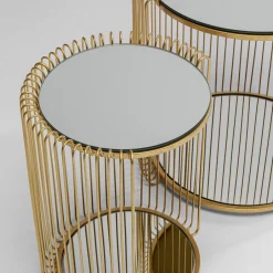 Sale Bijzettafel Wire Double Brass (2/set) Tafels