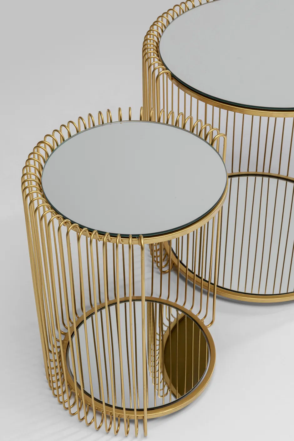 Sale Bijzettafel Wire Double Brass (2/set) Tafels