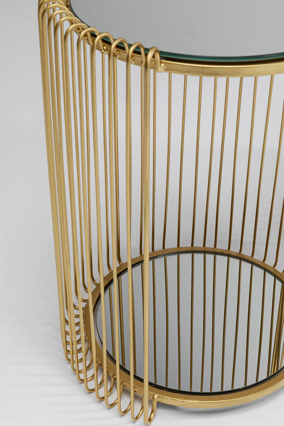 Sale Bijzettafel Wire Double Brass (2/set) Tafels