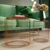 Outlet Bijzettafel Wire Koper (2-delig) Ø44cm Kasten|Tafels