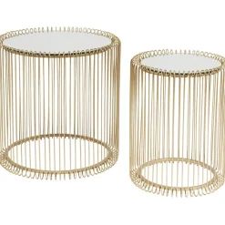 Sale Bijzettafel Wire Messing (2-delig) Ø44cm Kasten|Tafels
