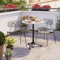Outlet Bistro Tafel Kaffeehaus Rond Wit Ø60 Kasten|Tafels