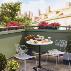 Outlet Bistro Tafel Kaffeehaus Rond Wit Ø60 Kasten|Tafels