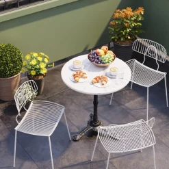 Outlet Bistro Tafel Kaffeehaus Rond Wit Ø60 Kasten|Tafels