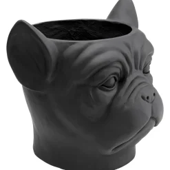 Fashion Bloempot Bulldog Zwart Opbergers|Tuinmeubelen