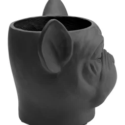 Fashion Bloempot Bulldog Zwart Opbergers|Tuinmeubelen