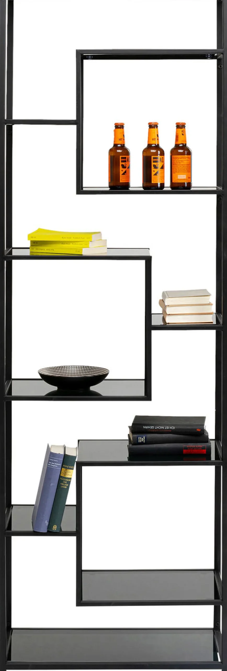 Clearance Boekenkast Loft Zwart 195x60cm Tuinmeubelen
