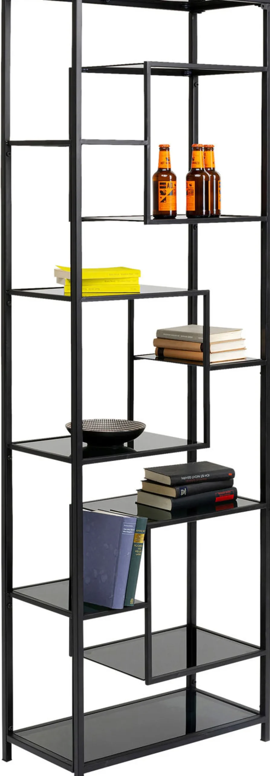 Clearance Boekenkast Loft Zwart 195x60cm Tuinmeubelen