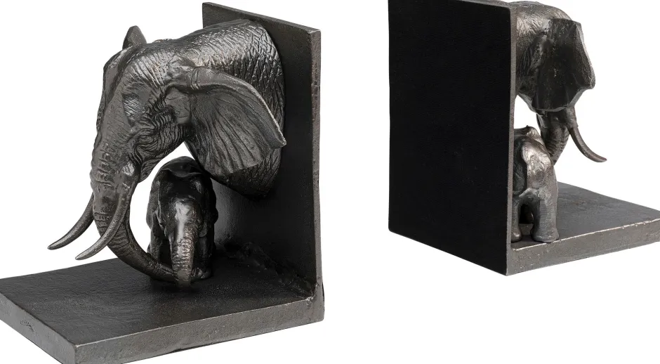 Shop Boekensteun Elephant Family (Set Van 2) Woondecoratie|Kasten