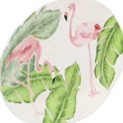 Best Bord Flamingo Holidays Oval 40cm Servies & Tafelaccessoires|Woondecoratie