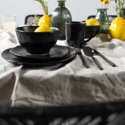 Hot Bord Organic Zwart Ø20cm Servies & Tafelaccessoires|Kasten