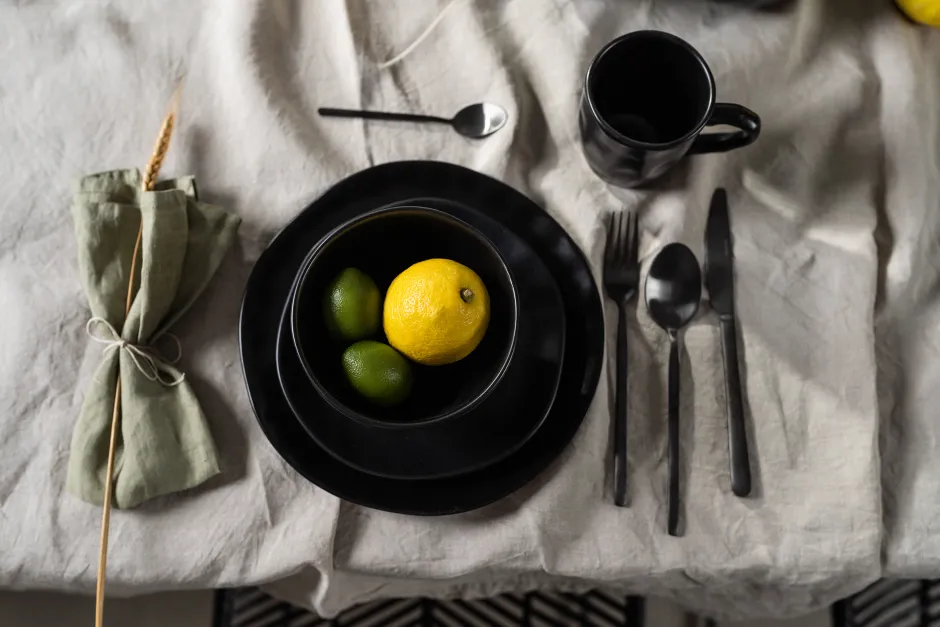 Hot Bord Organic Zwart Ø20cm Servies & Tafelaccessoires|Kasten