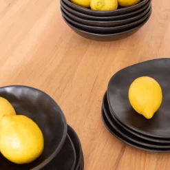 Hot Bord Organic Zwart Ø20cm Servies & Tafelaccessoires|Kasten