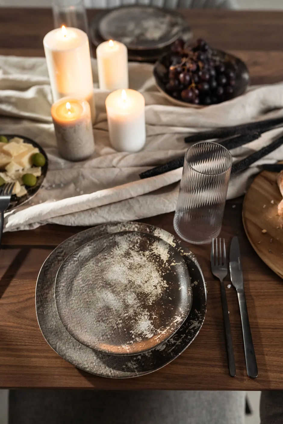 Store Bord Savannah Brown/Grey Matt Ø26cm Servies & Tafelaccessoires|Kasten