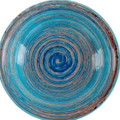 Flash Sale Bord Tief Swirl Blauw Ø21cm Servies & Tafelaccessoires|Kasten