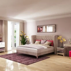 Clearance Boxspringbed Benito Moon Cream 160x200cm Bedden|Tuinmeubelen