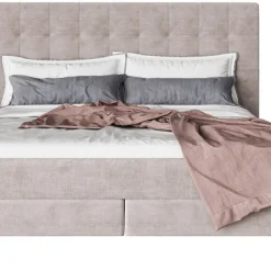 Hot Boxspringbed Benito Star Cream 160x200cm Bedden|Kasten