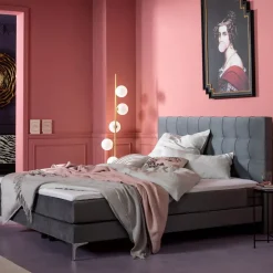 Online Boxspringbed Benito Star Grey 160x200cm Bedden|Kasten