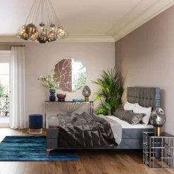 Outlet Boxspringbed Benito Star Grey 180x200cm Bedden|Kasten