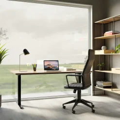 Store Bureau Office Jackie Eik Zwart 160x80cm Kasten|Tafels