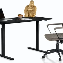 Outlet Bureau Office Smart Zwart Zwart 120x70cm Kasten|Tafels