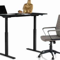 Outlet Bureau Office Smart Zwart Zwart 120x70cm Kasten|Tafels