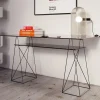 Outlet Bureau Polar Zwart 8mm ESG 135x65cm Tafels|Tuinmeubelen
