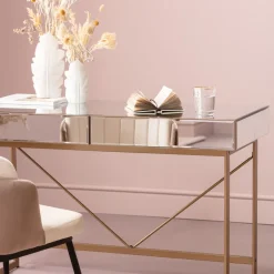 Store Bureau Soran Gold 120x50cm Kasten|Tafels